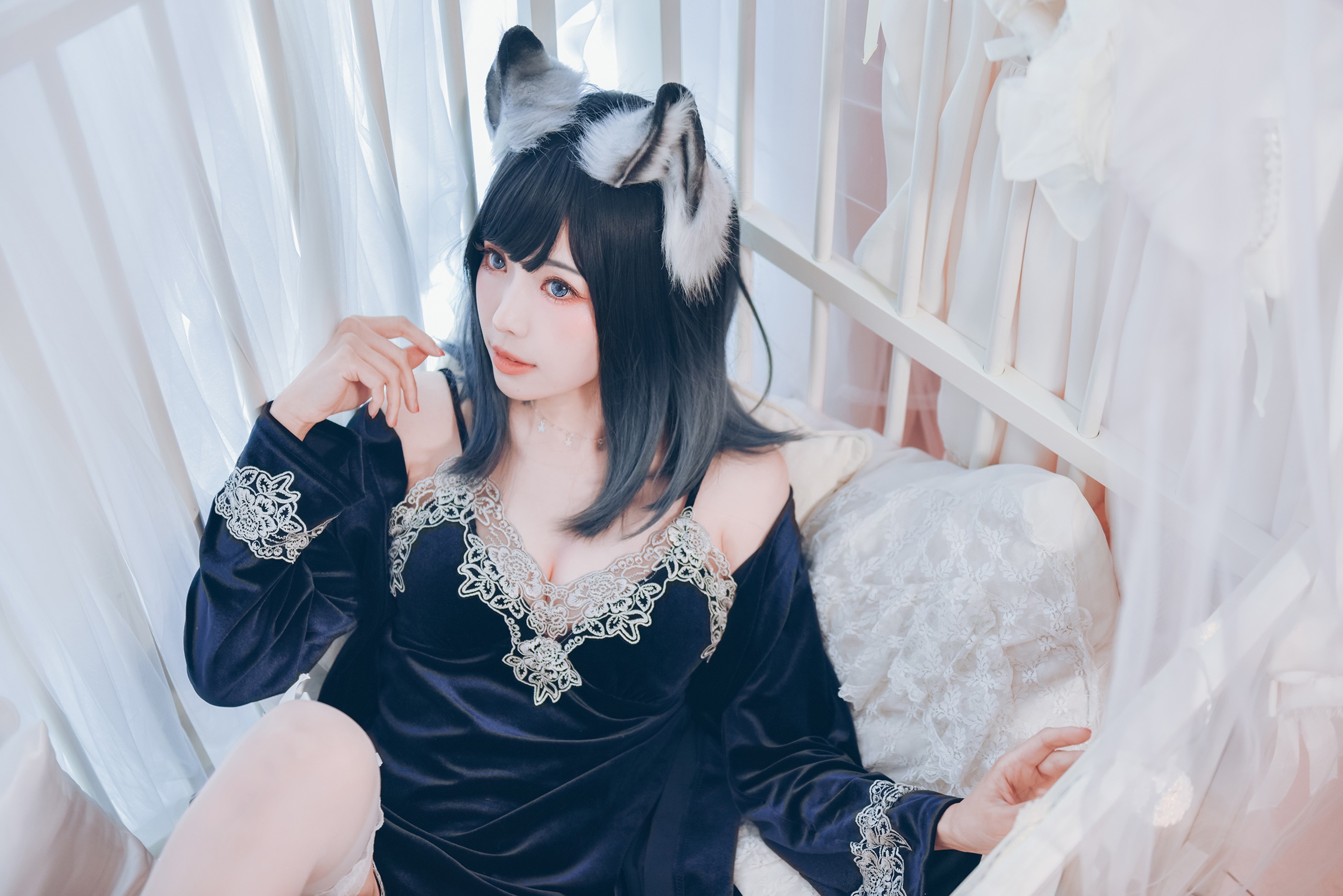 图片[1]-ElyEE子 – NO.078 Sleepy Velvet Blue [57P]-XikXak